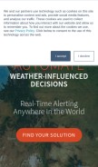 How earthnetworks.com looks like on a mobile device such as an iPhone.