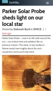 How earthsky.org looks like on a mobile device such as an iPhone.