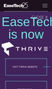 How easetech.com looks like on a mobile device such as an iPhone.