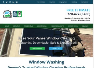 How easeyourpanes.com looks like on a tablet such as an iPad.