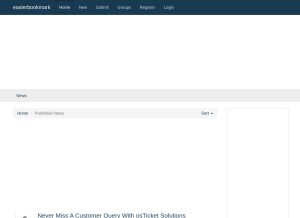 How easierbookmark.com looks like on a tablet such as an iPad.