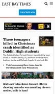 How eastbaytimes.com looks like on a mobile device such as an iPhone.
