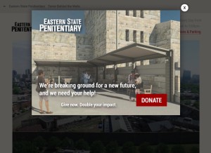 How easternstate.org looks like on a tablet such as an iPad.