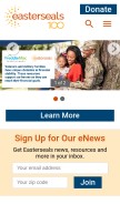 How easterseals.com looks like on a mobile device such as an iPhone.