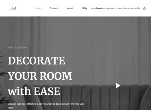 How easy-decor.com looks like on a tablet such as an iPad.