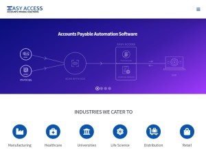 How easyaccessap.com looks like on a tablet such as an iPad.