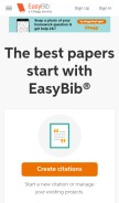 How easybib.com looks like on a mobile device such as an iPhone.