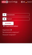 How easycontrols.net looks like on a mobile device such as an iPhone.