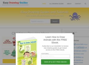 How easydrawingguides.com looks like on a tablet such as an iPad.