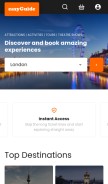 How easyguide.biz looks like on a mobile device such as an iPhone.