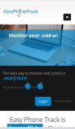 How easyphonetrack.com looks like on a mobile device such as an iPhone.