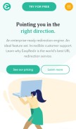 How easyredirengine.com looks like on a mobile device such as an iPhone.