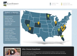 How easystreetrealty.com looks like on a tablet such as an iPad.