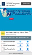 How easyteacherworksheets.com looks like on a mobile device such as an iPhone.