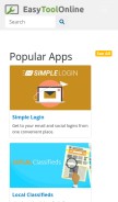 How easytoolonline.com looks like on a mobile device such as an iPhone.