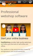 How easywebshop.com looks like on a mobile device such as an iPhone.
