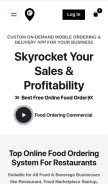 How eatanceapp.com looks like on a mobile device such as an iPhone.