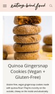 How eatingbirdfood.com looks like on a mobile device such as an iPhone.
