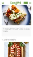 How eatingwell.com looks like on a mobile device such as an iPhone.