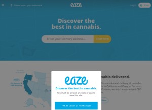 How eaze.com looks like on a tablet such as an iPad.