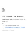 How ebaircontrol.com looks like on a mobile device such as an iPhone.