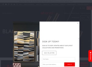 How ebarza.com looks like on a tablet such as an iPad.