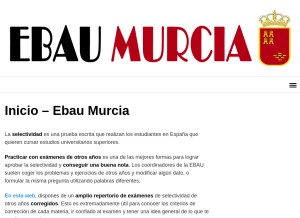 How ebaumurcia.es looks like on a tablet such as an iPad.