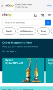 How ebay.ca looks like on a mobile device such as an iPhone.