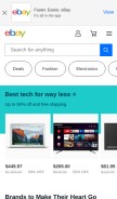 How ebay.com looks like on a mobile device such as an iPhone.
