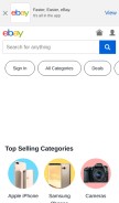 How ebay.ph looks like on a mobile device such as an iPhone.