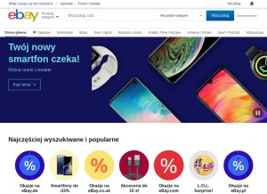 How ebay.pl looks like on a tablet such as an iPad.
