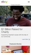 How ebayinc.com looks like on a mobile device such as an iPhone.