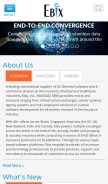 How ebix.com looks like on a mobile device such as an iPhone.