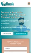 How ebookghostwriting.services looks like on a mobile device such as an iPhone.
