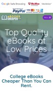 How ebookscheaper.com looks like on a mobile device such as an iPhone.