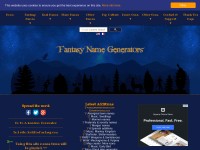 Desktop screenshot for fantasynamegenerators.com
