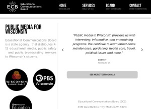 How ecb.org looks like on a tablet such as an iPad.