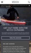How ecco.com looks like on a mobile device such as an iPhone.