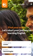 How ecenglish.com looks like on a mobile device such as an iPhone.