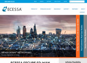 How ecessa.com looks like on a tablet such as an iPad.