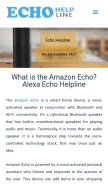 How echohelpline.com looks like on a mobile device such as an iPhone.