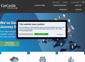 How eci.com looks like on a tablet such as an iPad.