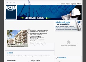 How ecib-project.com looks like on a tablet such as an iPad.