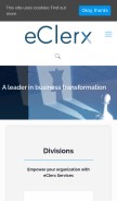 How eclerx.com looks like on a mobile device such as an iPhone.