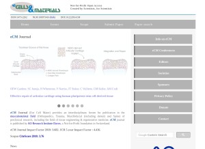 How ecmjournal.org looks like on a tablet such as an iPad.