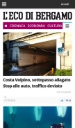 How ecodibergamo.it looks like on a mobile device such as an iPhone.