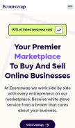 How ecomswap.io looks like on a mobile device such as an iPhone.