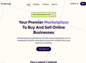 How ecomswap.io looks like on a tablet such as an iPad.