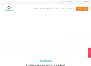 How econtext.com looks like on a tablet such as an iPad.