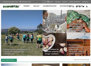 How ecoportal.net looks like on a tablet such as an iPad.